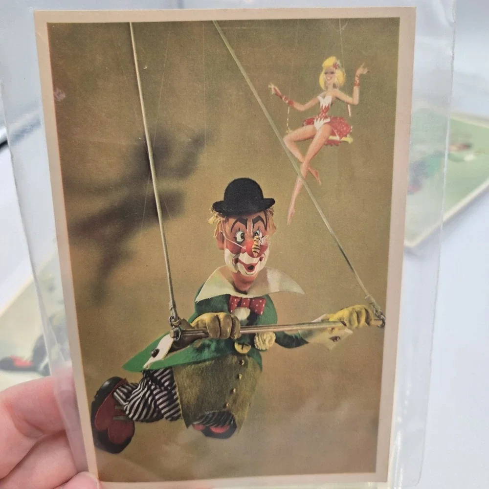 Antique C1910 Circus Clown Puppet Postcard Gravo Joop‎ Geesink Holland W/plastic